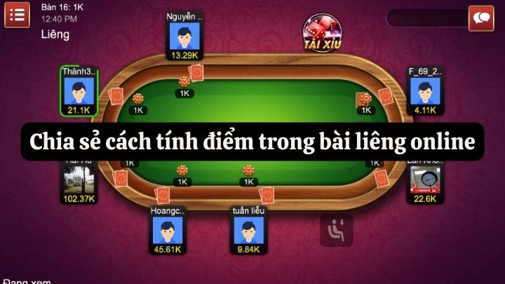 Luật chơi cụ thể của game bài liêng online